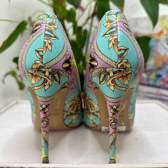 💛 ALDO Multicolor Patterned Pointed Toe Heels 💛 - Picture 5 of 8